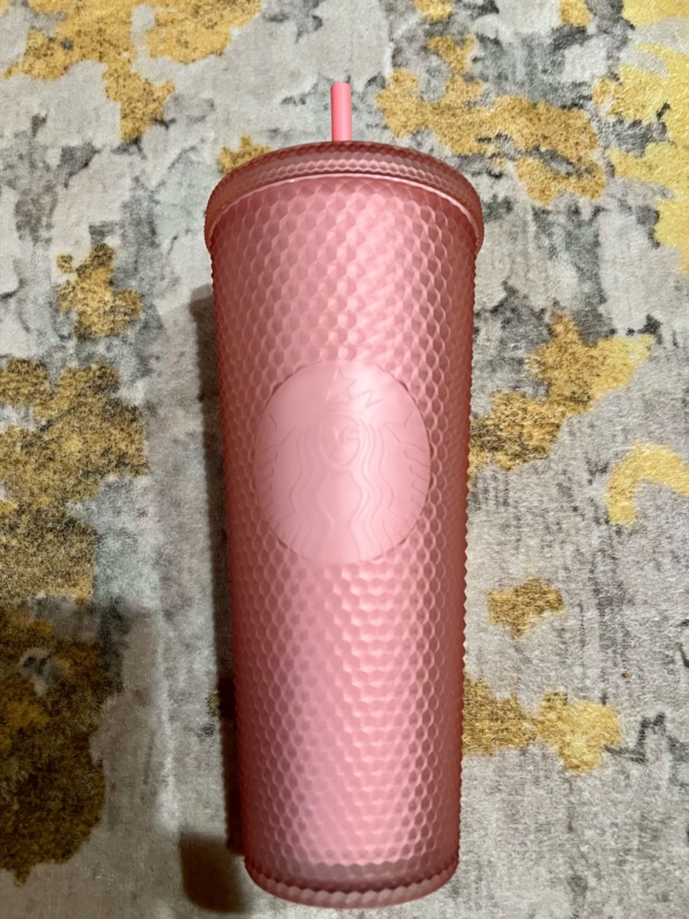 Starbucks Matte Pink Studded Tumbler with Straw